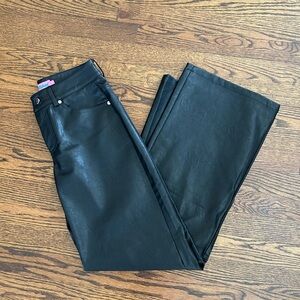 Edikted Black Faux Leather Pants